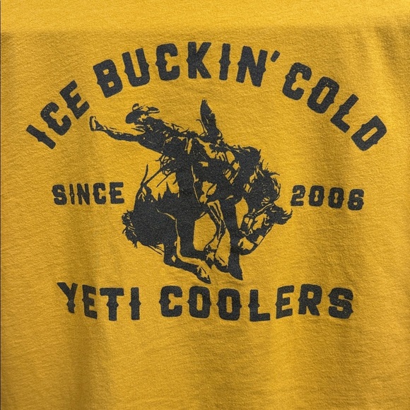 Yeti Men's Short Sleeve Tee in Vibrant Yellow - Picture 4 of 6